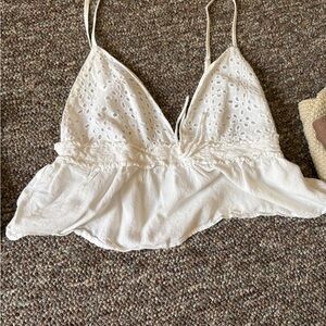 Princess Polly White Eyelet Top